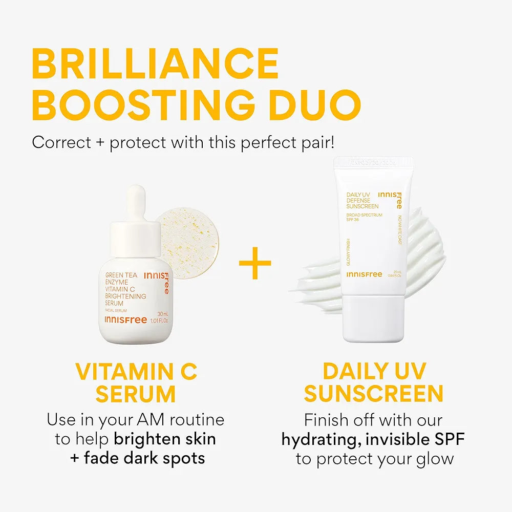 Innisfree Daily UV Defense Sunscreen SPF 50+ PA++++, Korean Face Sunscreen, Invisible Finish, Broad Spectrum, No White Cast, Lightweight, Hydrating, Available in Gift Sets & Jumbo
