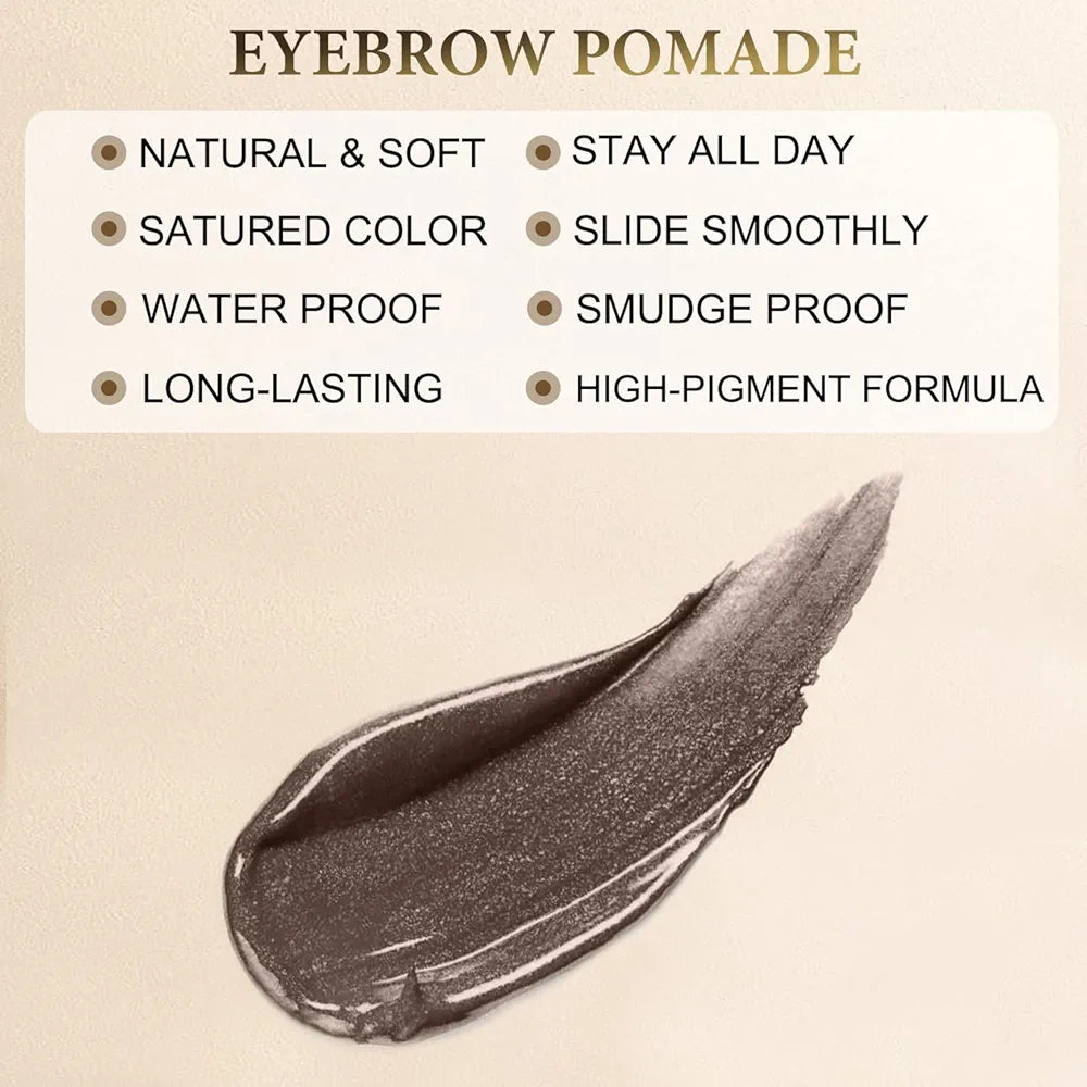 LAVONE Eyebrow Pen Makeup Kit, with Waterproof Eyebrow Pencil, Eyeliner, Pomade, and Brow Brush, Smudge-Proof and Long Lasting, Create Full and Natural Brows, Dark Brown